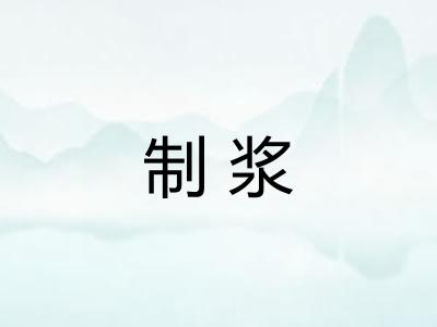 制浆