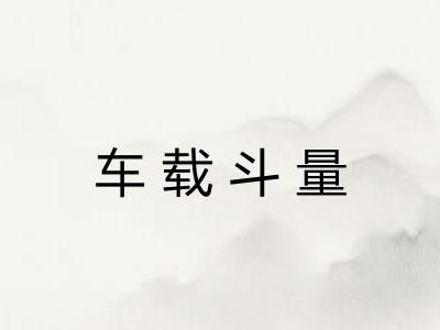 车载斗量