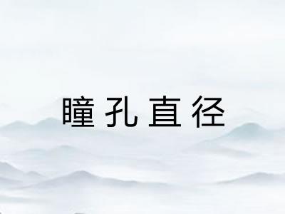 瞳孔直径