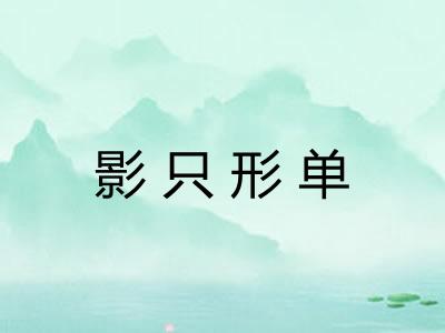影只形单