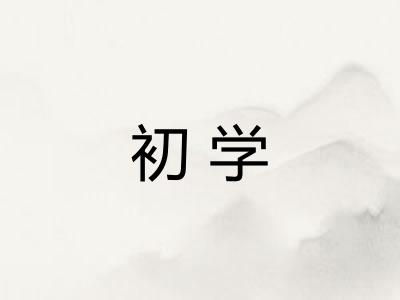 初学