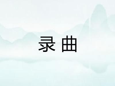 录曲