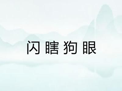 闪瞎狗眼