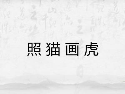 照猫画虎