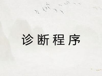 诊断程序