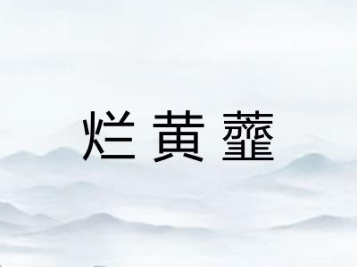 烂黄虀