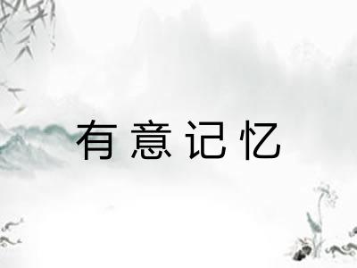 有意记忆