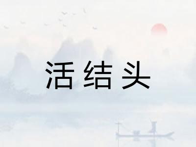 活结头