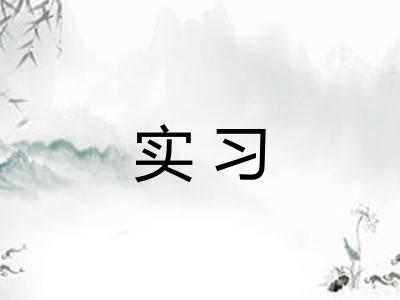 实习