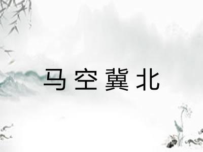 马空冀北
