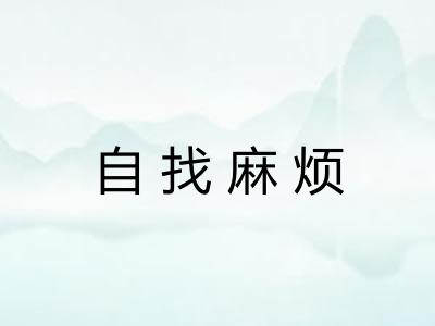 自找麻烦