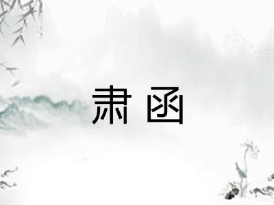 肃函