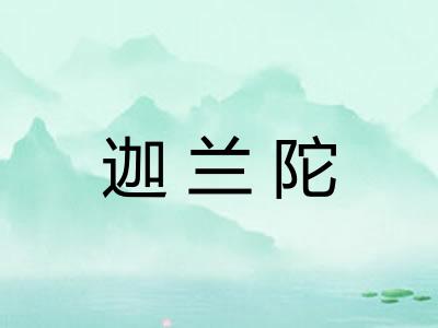 迦兰陀