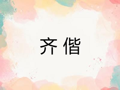 齐偕