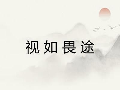 视如畏途