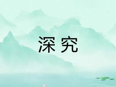 深究