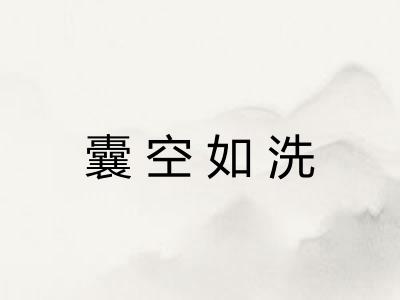 囊空如洗
