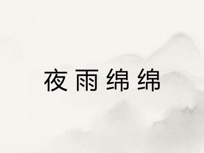 夜雨绵绵
