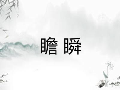 瞻瞬
