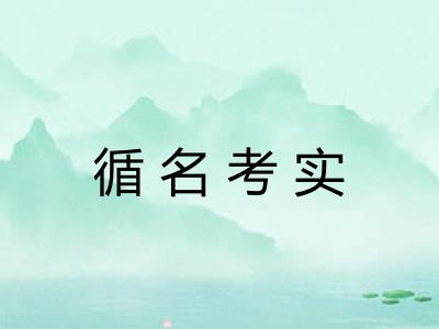 循名考实