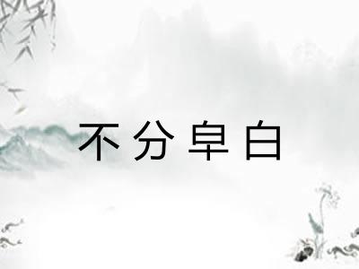 不分皁白