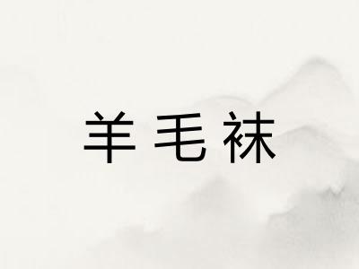 羊毛袜