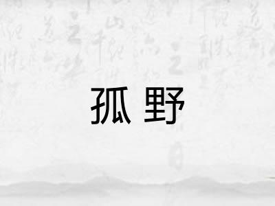 孤野