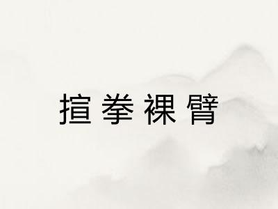 揎拳裸臂
