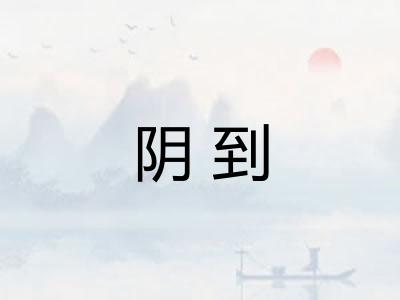阴到