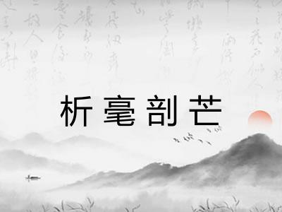 析毫剖芒