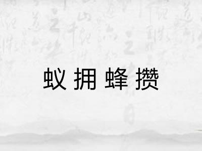 蚁拥蜂攒