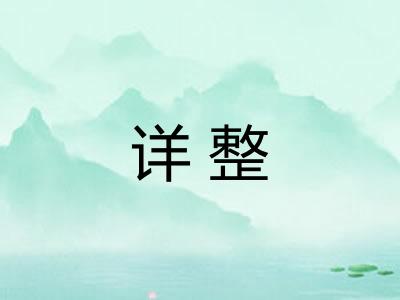详整