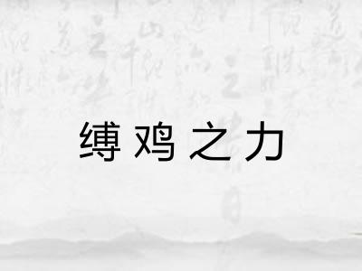 缚鸡之力