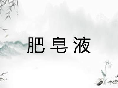 肥皂液
