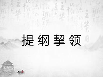 提纲挈领
