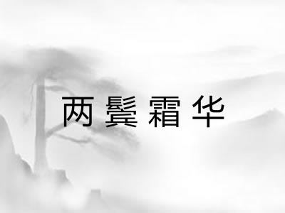 两鬓霜华