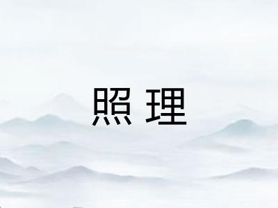 照理