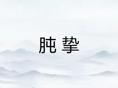 肫挚