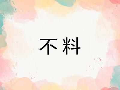 不料