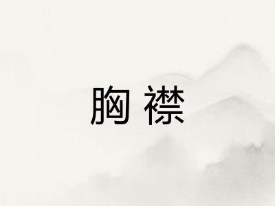 胸襟