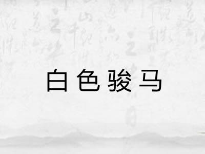 白色骏马