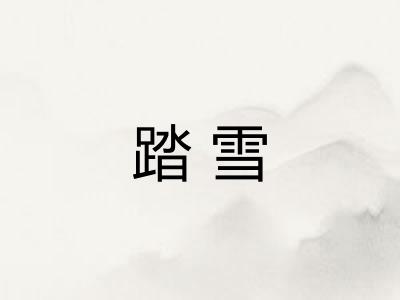 踏雪