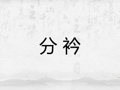 分衿