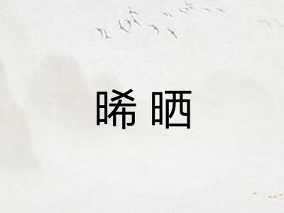 晞晒