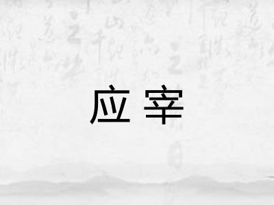 应宰