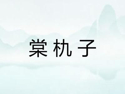 棠朹子