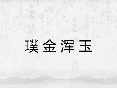 璞金浑玉