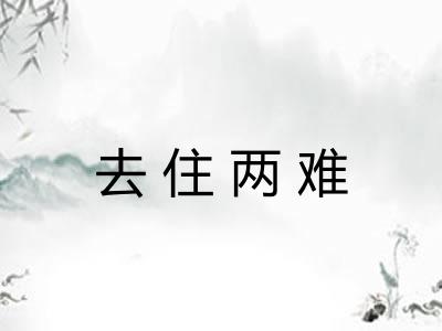 去住两难
