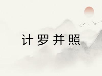计罗并照