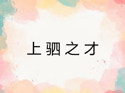 上驷之才